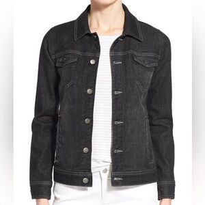 Eileen Fisher Organic Cotton Stretch Denim Jacket Size Small